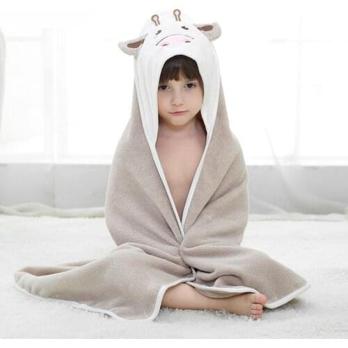 Baby Bath Towels Kids Cartoon Cow Baby Washcloth Muslin Square Towels Cotton Newborn Boy Blanket Soft Baby Beach Towels