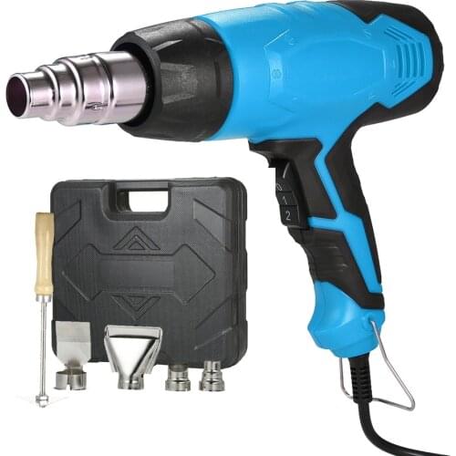 2000W AC220V Electric Hot Air Gun Temperature-controlled Dual Temperature Adjustable Heat Gun Tool Set with 4pcs Nozzles
