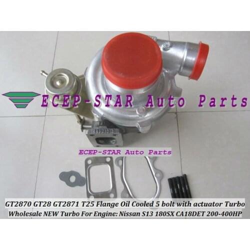 GT2870 GT28 GT2871 T25 Flange Water Cooled 5 bolt with actuator Turbocharger For Nissan Engine S13 180SX CA18DET 200HP-400HP