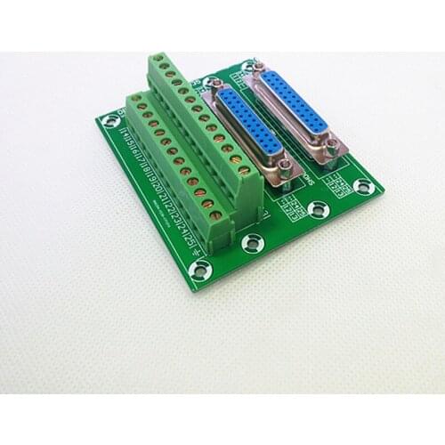 D-SUB DB25 Double Female Header Breakout Board, Terminal Block, Connector,WL-DB-035