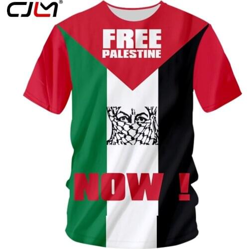 CJLM State Of Palestine Mens Clothing Palestinian T Shirt Fashion Tee Free Palestine Short Sleeve T-shirts Oversized Dropship
