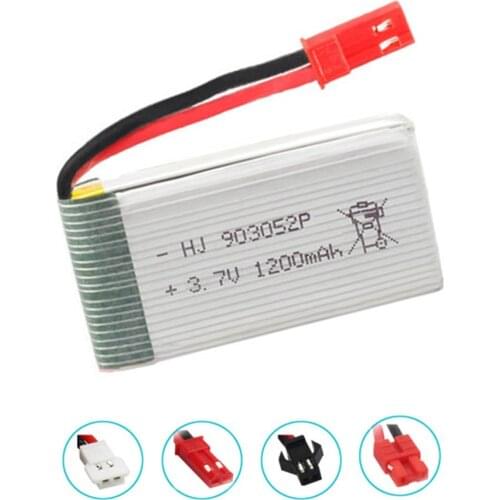 3.7V 1200mah lipo battery for HQ898B HQ859B H11D H11C T64 T04 T05 F28 F29 T56 T57 RC Drone 903052 Rechargeable battery 1-5pcs