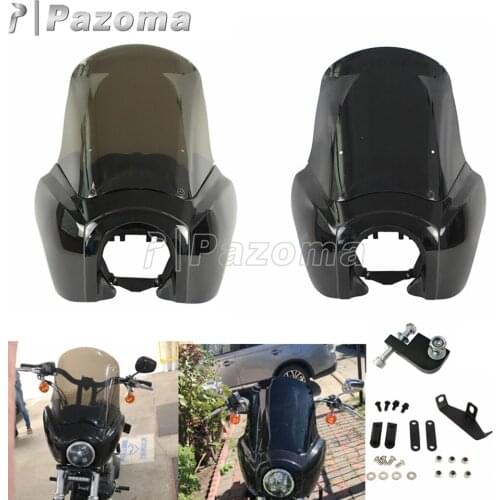 Motorcycle Headlight Cover Screen 5.75" Head Light Front Cowl For Harley Dyna Low Rider Street BOB Super Wide Fat Boy FXR FXD