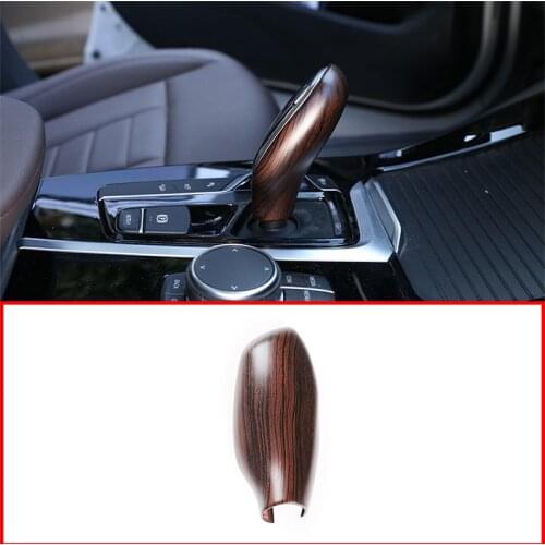 Pine Wood Grain ABS Sticker For BMW X3 X4 G01 G02 Car Gear Shift Head Trim For BMW 5 6 7 Series G11 G12 G30 2018 2019