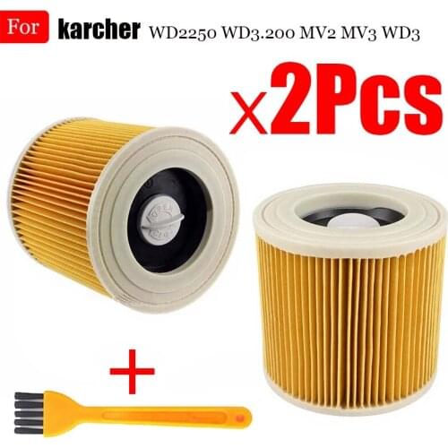 Air Dust Filters For Karcher Vacuum Cleaners Parts Cartridge HEPA Filter WD2250 WD3.200 MV2 MV3 WD3 Karcher Filter Accessories