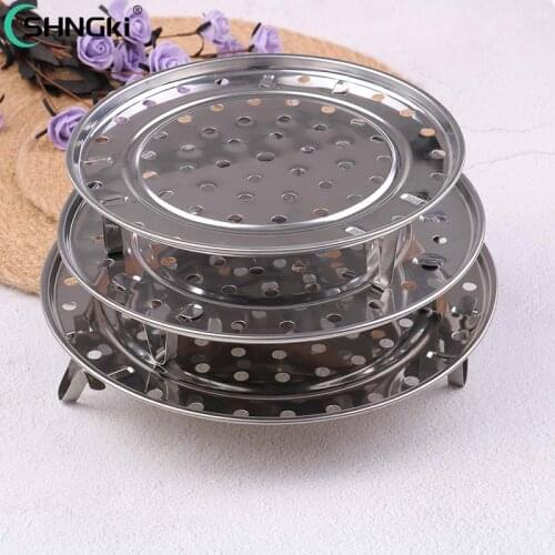 Stainless Steel Steamer Rack Pot Steaming Tray Stand Steamer Shelf Cookware Kitchen Accessories