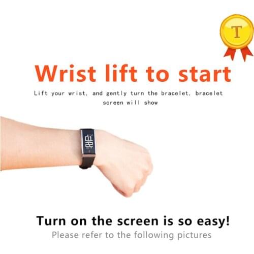 New arrival Bluetooth Smart Band Wristband Heart Rate Monitor fatigue monitor wrist lift to start man woman Waterproof Smarband