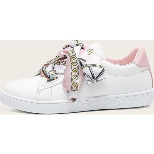 Womens Flats 2021 Ribbon White Shoes Women Fashion Comfort Flat Shoes Women Low Cut Bow Casual Shoes Zapatillas De Mujer