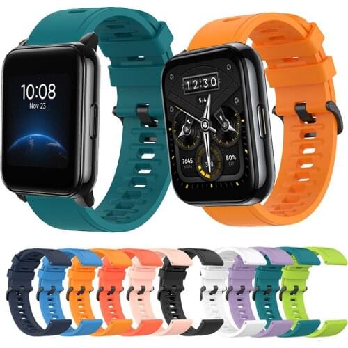 Silicone Watchband Strap For Realme Watch 2 / 2 Pro / S Pro SmartWatch 22mm Sport Wristband For Amazfit GTR 47mm GTR 2 Bracelet