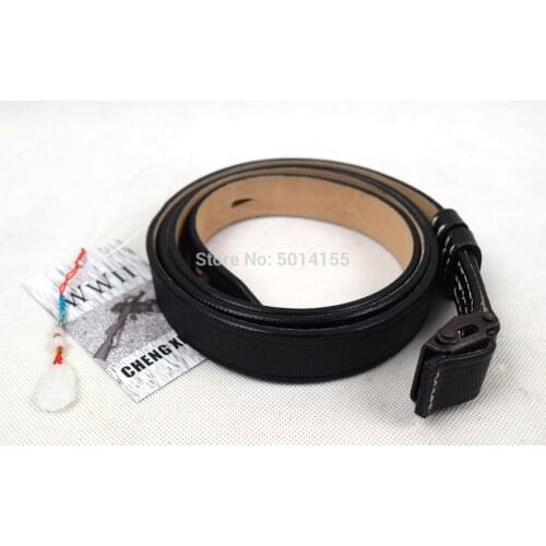 Replica Military WWII German MP38 MP40 SMG Leather Rifle Sling Black