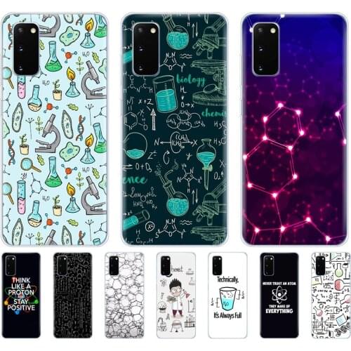 Silicon phone cover case for samsung galaxy S20 PLUS Ultra S10 lite cover for samsung note 10 plus lite Biology and Chemistry
