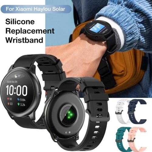 Silicone Wrist Strap For Xiaomi Haylou Solar Smart Watch Replacement Comfortable Watch Band Wristband Smartwatch Accessories