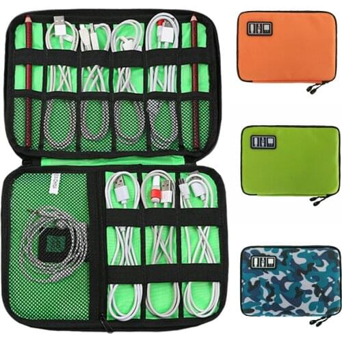 Data cable storage bag portable cable clips, travel storage bags, storage electronic accessories mobile phone USB chargers and