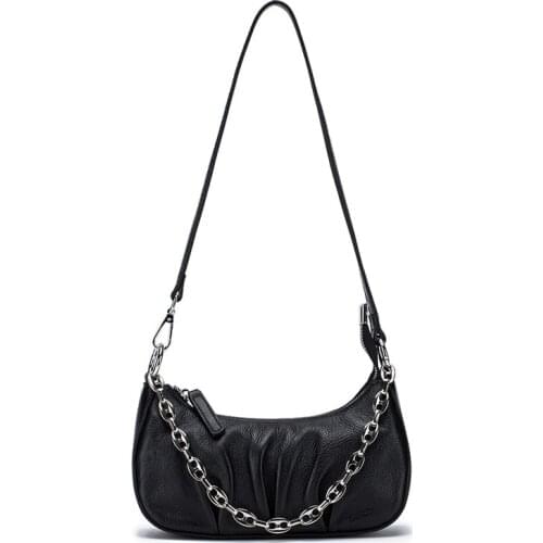 Woman Crossbody Bag Lady Bag Genuine Leather Armpit Bag For Women Chain Shoulder Handbags Female Travel Fashion Hand Bag