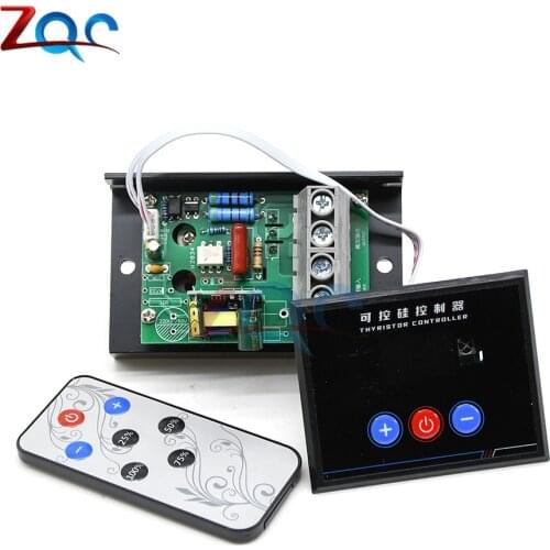 AC 220V 6000W LED Digital Display Thyristor Voltage Regulator Switch Button/Touch Panel IR Remote Control for Electronic Grill