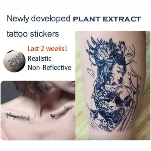 Plant Extract Tattoos Waterproof Stickers Lasting To 15 Days Temporary Anime Kids Face Fake Tattoo Halloween Makeup cheap stuff