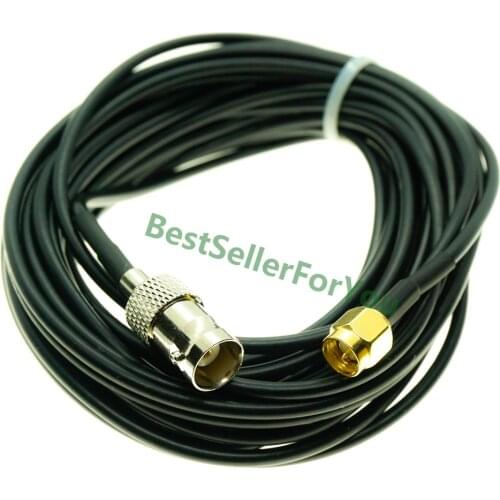 Extension cable SMA Male to BNC Connector Q9 Bulkhead Female 50-Ohm RG174 RF Cable