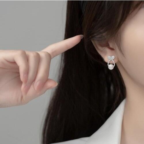 Pearl Heart Earrings 100% Guaranteed Solid 925 Sterling Silver Drop Earrings with Shell Pearl