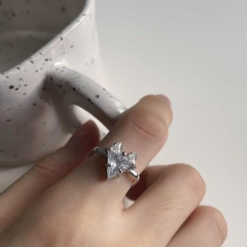 925 sterling silver Geometric Minimalist Ring Design gifts for women aesthetic cute punk Wedding open rings 2021 fine jewellery