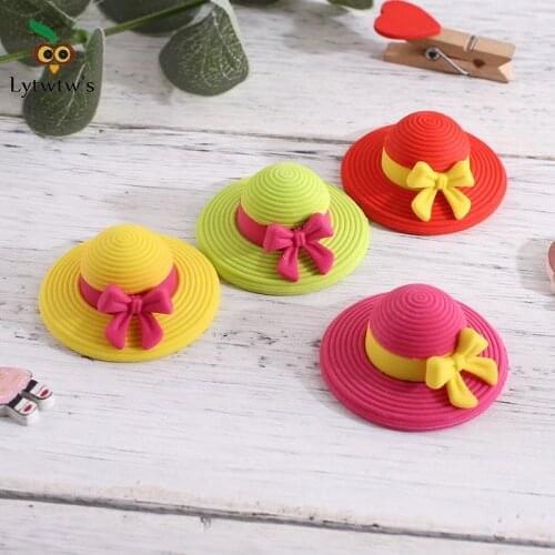 1 Pcs Cute Novelty Hat Eraser Kids 3D Rubber Toy Kawaii Stationery School Office Supply Creative pretty Children Gift