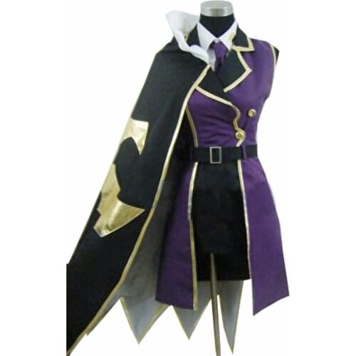 2018 Cosplay Code Geass Villetta Nu Military Uniform Cosplay Costume Adult Women Halloween Cape Coat Pants Costume