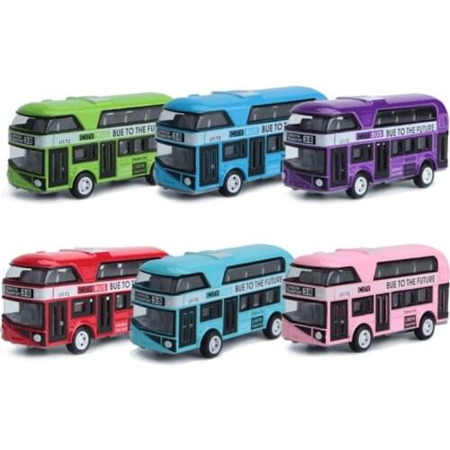 2020 New 1:43 Car Model Double-decker London Bus Alloy Diecast Vehicle Toys For Kids Boys