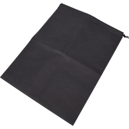 HOONAO 4pcs Black Portable Travel Shoe Bags Non-woven Storage Shoe Bag Travel Accessories with Drawstring For Men and Women