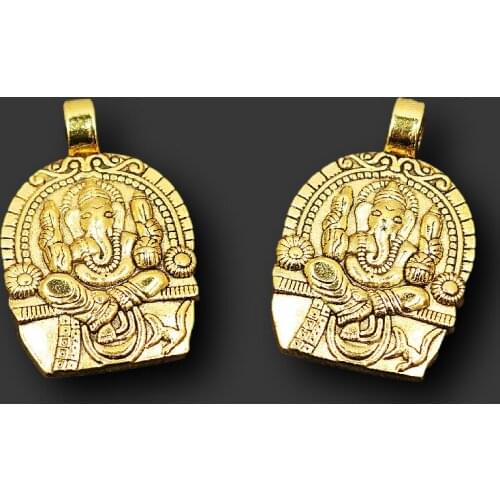 4pcs Silver Plated Buddhist Elephant God Ganesa Pendants Necklace Bracelet Metal Accessories DIY Charms Jewelry Crafts Making