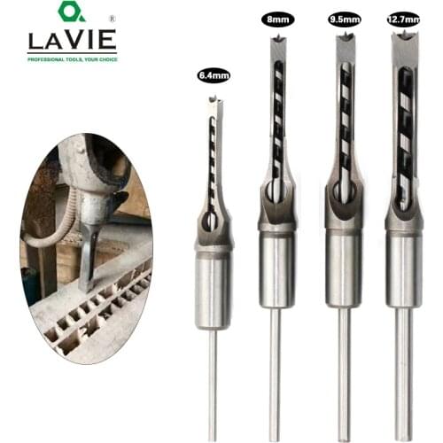 4PCS HSS Square hole woodworking drill bit Twist drill square drill woodworking chisel chisel set extension saw