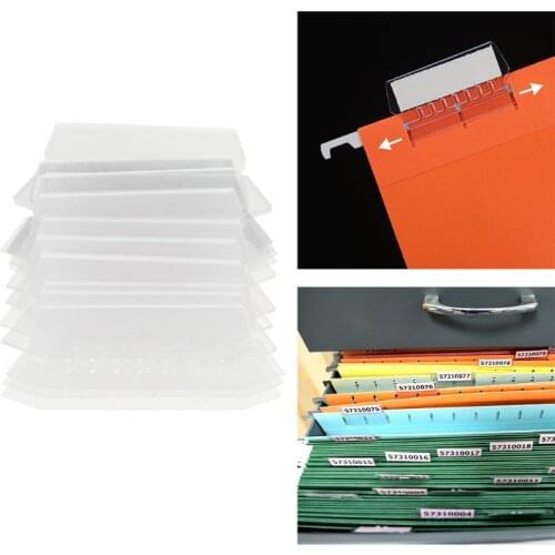 50PCS Classification Tag PVC Hanging File Holder Index Label Strip Durable Bendable For Organize And Distinguish Hanging Files