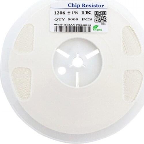 5000Pcs 1206 1% 0R ~ 10M 1/4W SMD resistor 1 10 47 51 68 100 150 220 470 ohm 1K 2.2K 4.7K 10K 100K 0R 1R 10R 100R 150R 220R 330R