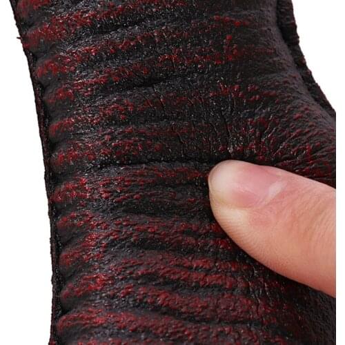 Q1QA Gothic Halloween Cosplay Hair Accessories Realistic Black Red Long Devils Horn Headband Carnival Party Bandana Hairband