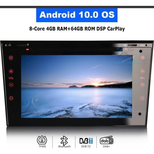 VANKESEONG 7" Android 10.0 8-Core 64GB Car DVD for Opel Zafira Vivaro Vectra C CarPlay & Auto DSP OBD DAB+ GPS Sat Nav Autoradio