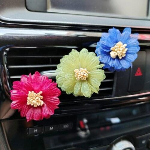 Sunflower Car Accessories Car Air Freshener Perfume Air Vent Clip Aromatherapy Auto Decoration Woman Gift Girls Cute Flowers