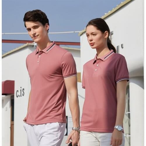 Free Ship Polo Shirts Men Women Summer Short Golf Polos Male Female Clothing Travel Turn-down Collar Top Tee Lovers Friends Gift