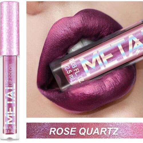 Sexy Glitter Matte Liquid Lipstick Makeup Waterproof Nude Lip Gloss Long-lasting Women Shimmer Metal Lipgloss Tint Charming