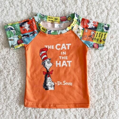 Oddler Raglan Shirts With Short Sleeve Boys Summer Soft Top Cute Printed And Stitching Clothes