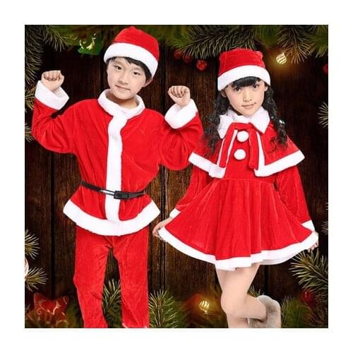 Halloween Christmas Kids Baby Cosplay Santa Claus Costume Toddler Child Christmas Suit X-Mas New Year Outfit Gift For Boys Girls