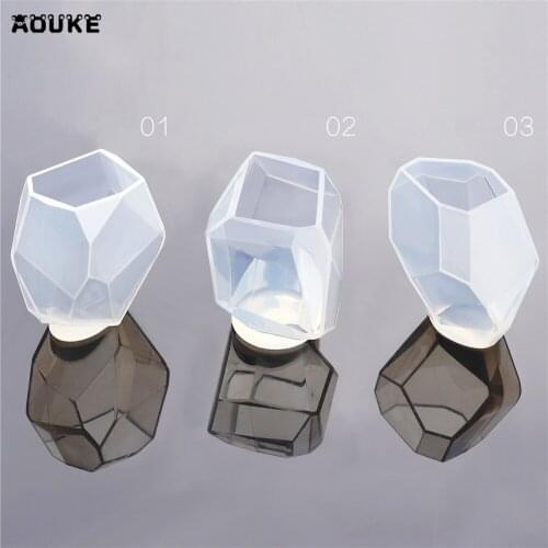 DIY Epoxy Resin Irregular Cut Stone Silicone Mold Jewelry Cutting Candle Setting Tabletop Jewelry Stone Modeling Silicone Mold