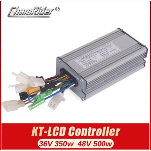 Ebike 36V 48V 500W Electric bicycle Brushless controller Dual Mode Hall Sensor and Hall Sensorless KT Series Support LED LCD
