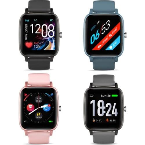 IP67 Waterproof Fitness Tracker Bracelet Body Temperature Monitoring Heart Rate Blood Pressure Monitor Smart Watch