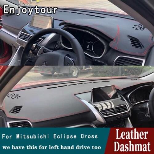 For Mitsubishi Eclipse Cross 2017 2018 2019 2020 Leather Dashmat Dashboard Cover Pad Dash Mat Carpet Car Accessories RHD
