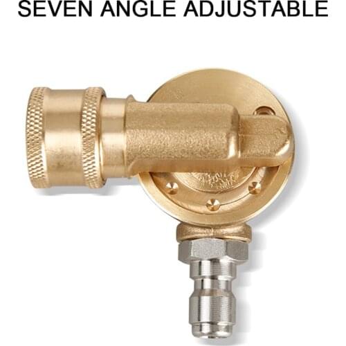 Car wash 7 angles brass adaptor G1/4 quick connect metal lance joint high pressure washer accessory clean blind corner car roof