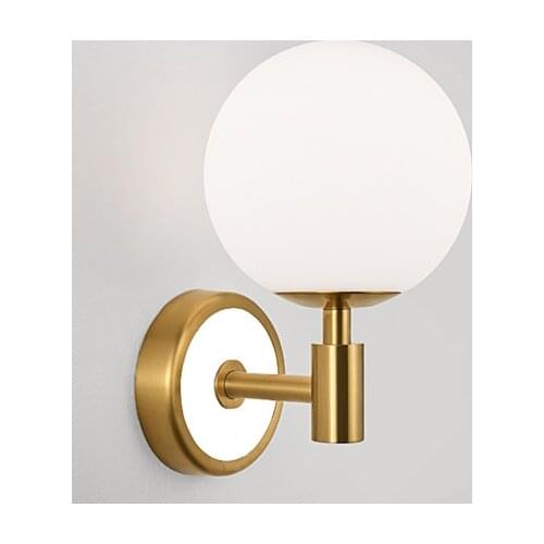 Post modern Nordic minimalist wall lamp living room bedside lamp light luxury copper dining room entrance lighting