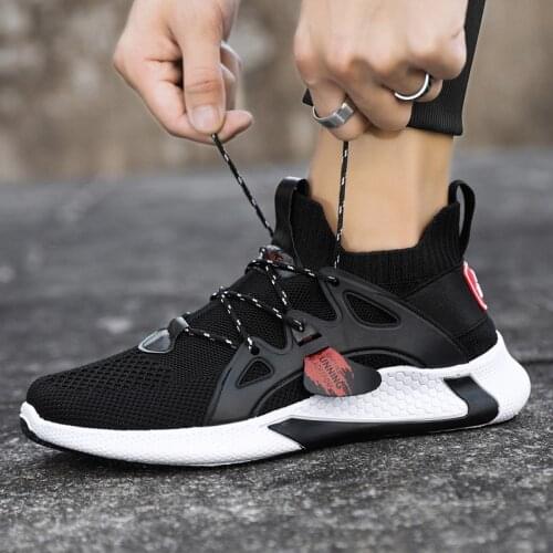 2021 New Men Casual Shoes Outdoor Breathable Running Shoes Rubber Sole Lace-up Basketball Shoes Fashion High Quality Sneakers