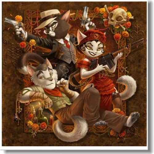 Personality of the Fox Animal Embroidery Needlework Crafts 14CT Unprinted Cross Stitch Kits Art DIY Quality Handmade Decor