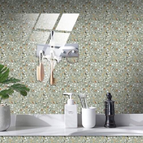 10cm*10cm/15cm*15cm/20cm*20cm Kitchen Pvc Wall Stickers Marble Countertop Stickers Bathroom Self-adhesive Waterproof Wallpaper