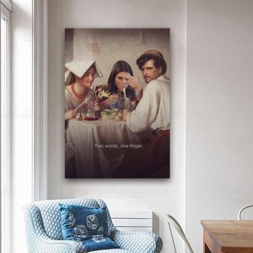 Kendall Jenner Romanticism Wall Art Canvas Decoration poster prints for living room Home bedroom decor Painting