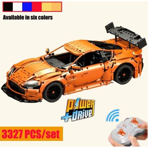 NEW RC Motor Power Function MOC-8780 Aston Martin Vantage GT3 Super Racing Car Fit lepinings Building Kit Block Bricks Toy Gift