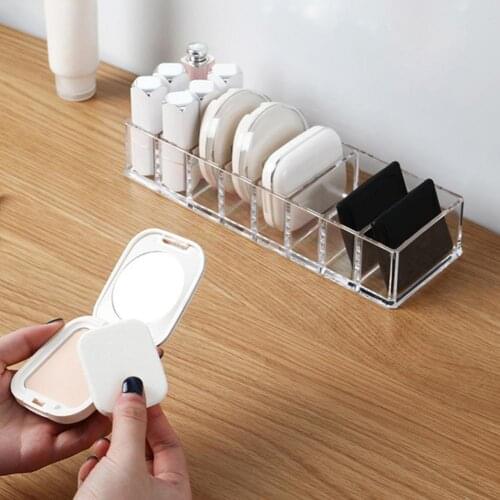 PS 6/8 Grids Cosmetic Organizer Storage Box Transparent Drawers Organizer for Dresser Cosmetic Organizer Makeup Organizer